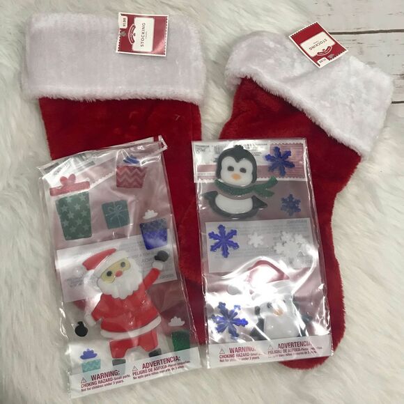 DELETING SOON Christmas Decor Stockings Window Cling - Picture 9 of 11